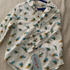 Cat & Jack long sleeve button down shirt NWT